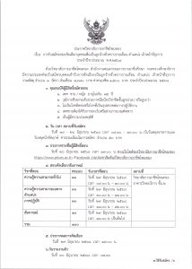ประกาศ การรับสมัครสอบคัดเลือกบุคคลเพื่อเป็นลูกจ้างชั่วคราวรายเดือน  ตำแหน่ง  เจ้าหน้าที่ธุรการ ประจำปีงบประมาณ  พ.ศ. 2568