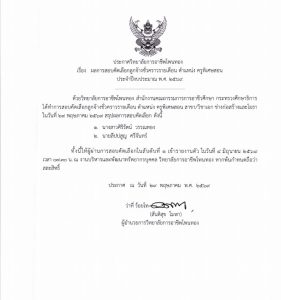 ประกาศ ผลการสอบคัดเลือกลูกจ้างชั่วคราว ตำแหน่ง ครูพิเศษสอน ประจำปีงบประมาณ พ.ศ. 2569